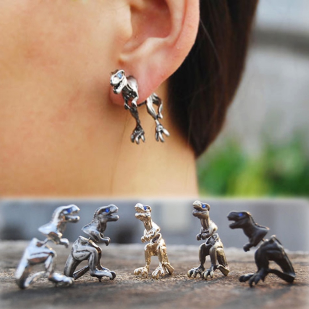 T Rex Dinosaur Earrings Ear Stud